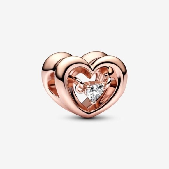 🆕Radiant Heart & Floating Stone Charm - Picture 1 of 3